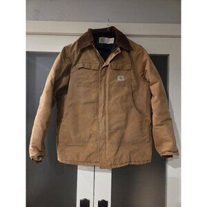 Vtg Carhartt Arctic Duck Canvas Chore Jacket Mens XL Brown Quilted Lined